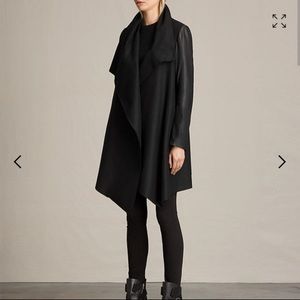 Hyde Monument Coat wool w/ leather sleeves NWOT